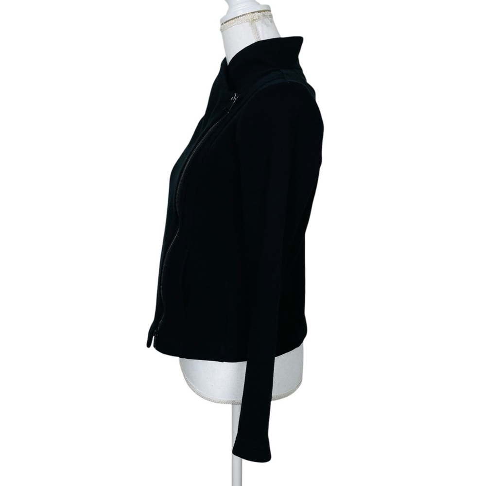 Vince Scuba Black Knit Moto Jacket Size Small - Picture 9 of 12
